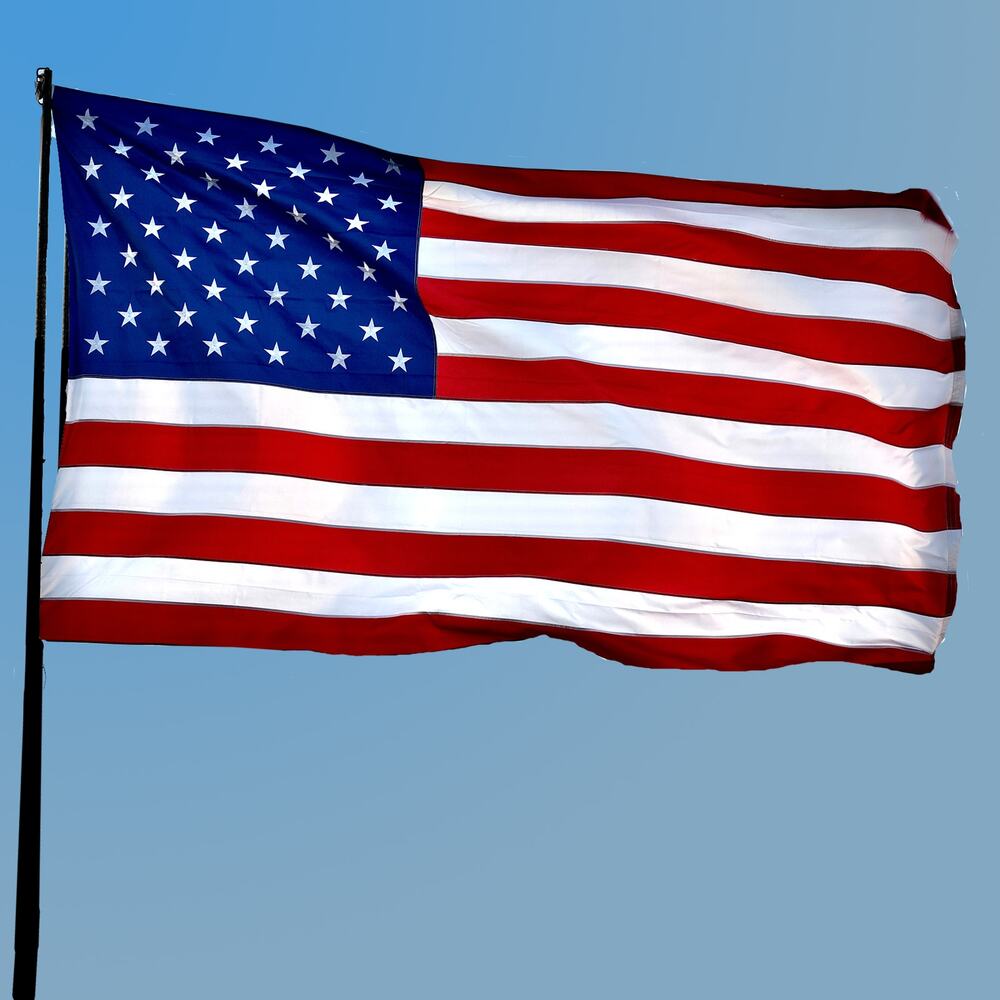 American US Flag Upholstered  8 x 12 Feet Pole NOT Included Heavy Duty Nylon